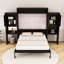 Grand lit escamotable avec bureau, coiffeuse et tablettes-731283708