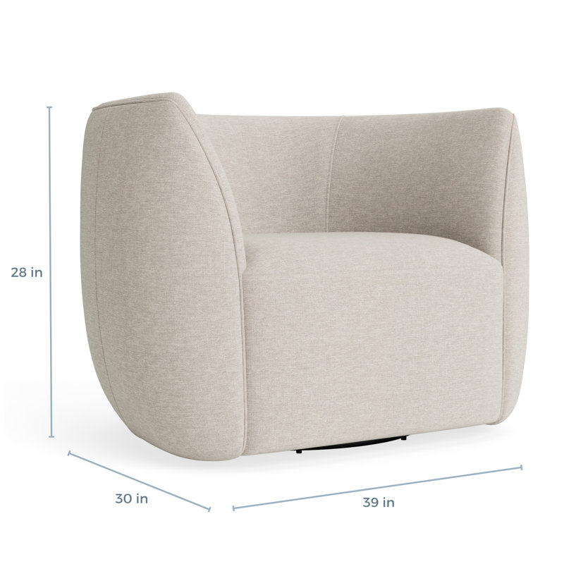 MTO - Council Swivel Lounge Chair, Landa Stone