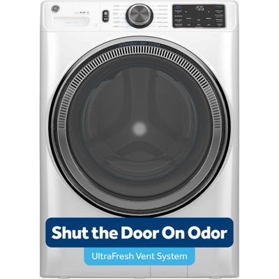 GE® ENERGY STAR 4.8 cu. ft. Capacity Smart Front Load ® Washer with UltraFresh Vent System with OdorBlock™ and Sanitize w/Oxi