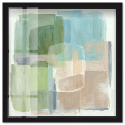 Décoration murale Ira Colmeva Soft Structure II Shadowbox Print Sage par Art Remedy, cadre noir, 30 x 30