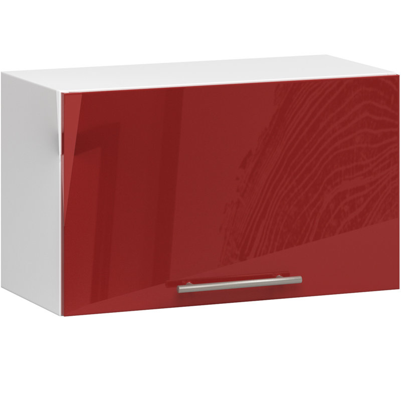 Wall mounted kitchen cabinet for cooker hood OLIWIA white, red gloss Base Unit