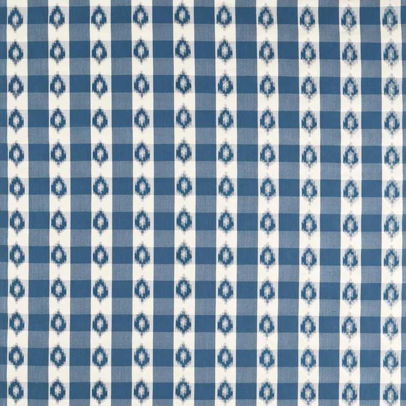 Odisha Check Coral, Indigo/Madder