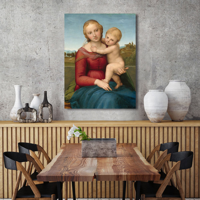 The Small Cowper Madonna by Raffaello - Wrapped Canvas Painting, 100cm H x 70cm W x 4cm D