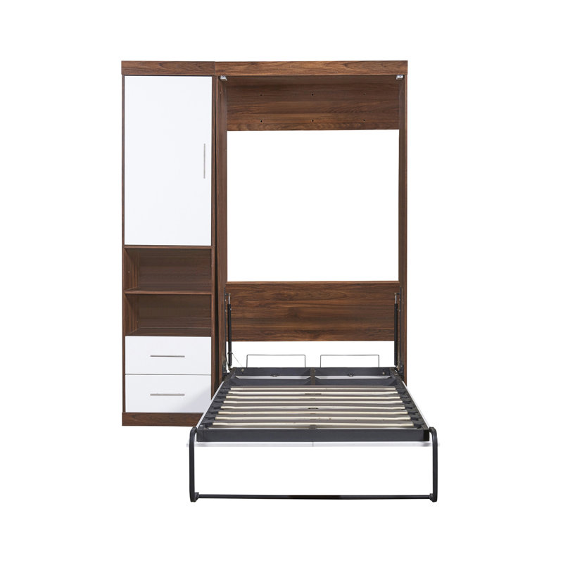 Kineta Murphy Bed with Cabinets, Twin