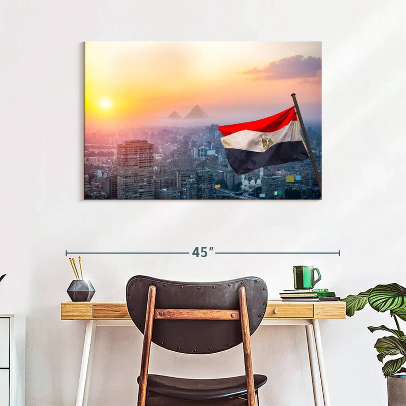 Borges Urban Egypt Flag, 26" H x 39" W