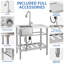 Lavabo autoportant commercial avec robinet