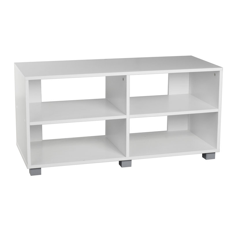 Unfinished TV Stand for TVs up to 43", White/Beige