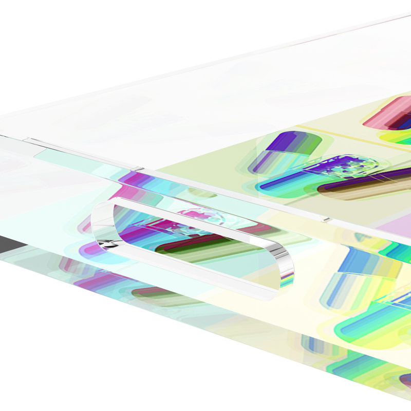 Ode To Hurst Acrylic Rectangle Decorative Tray, 2" H x 22.5" W x 14.5" D