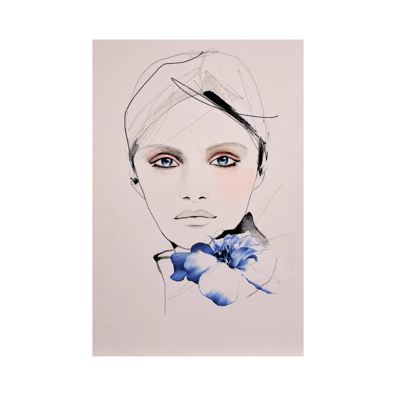 Sky Wolf by Leigh Viner - Painting on Canvas, Wrapped Canvas, 101.6 cm H x 66.04 cm W x 1.91 cm D