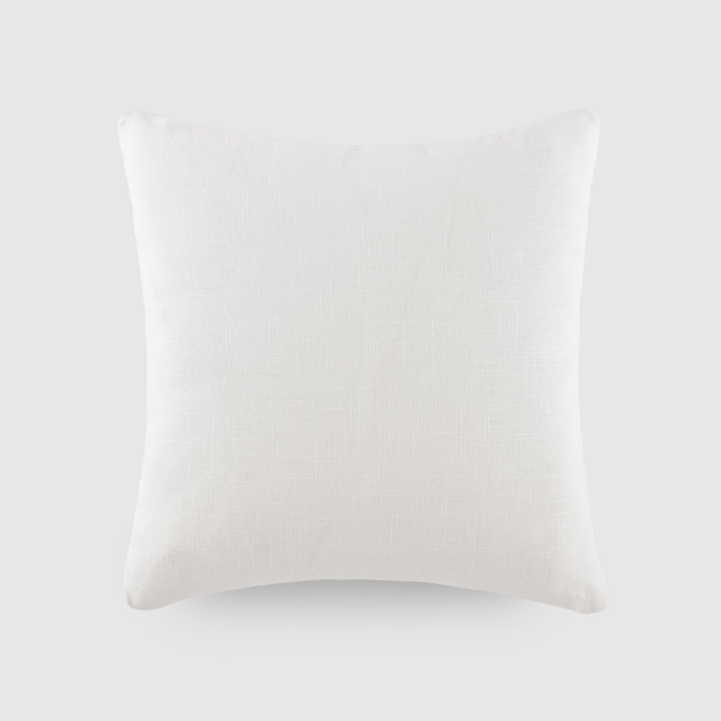Coussin en coton uni, Blanc