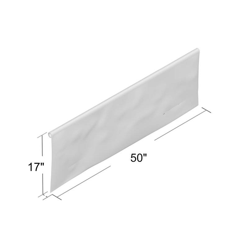 Cantonnière damassé l 50 "Damore, Bleu marine