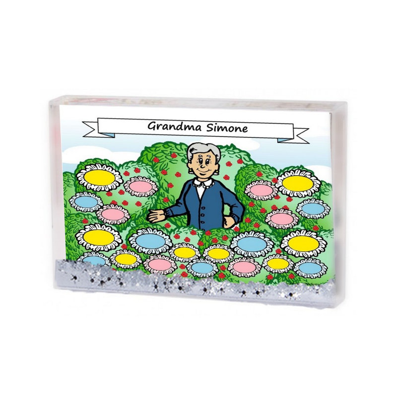 Cadre de boule à neige personnalisé Grandmother, H 2,5 po x l 3,75 po x P 1 po