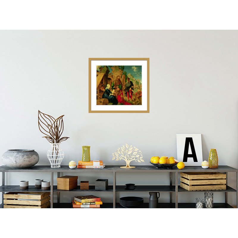 «Adoration of the Magi» par Albrecht Dürer, impression giclée sur cadre, H 23,5 po x l 25,97 po