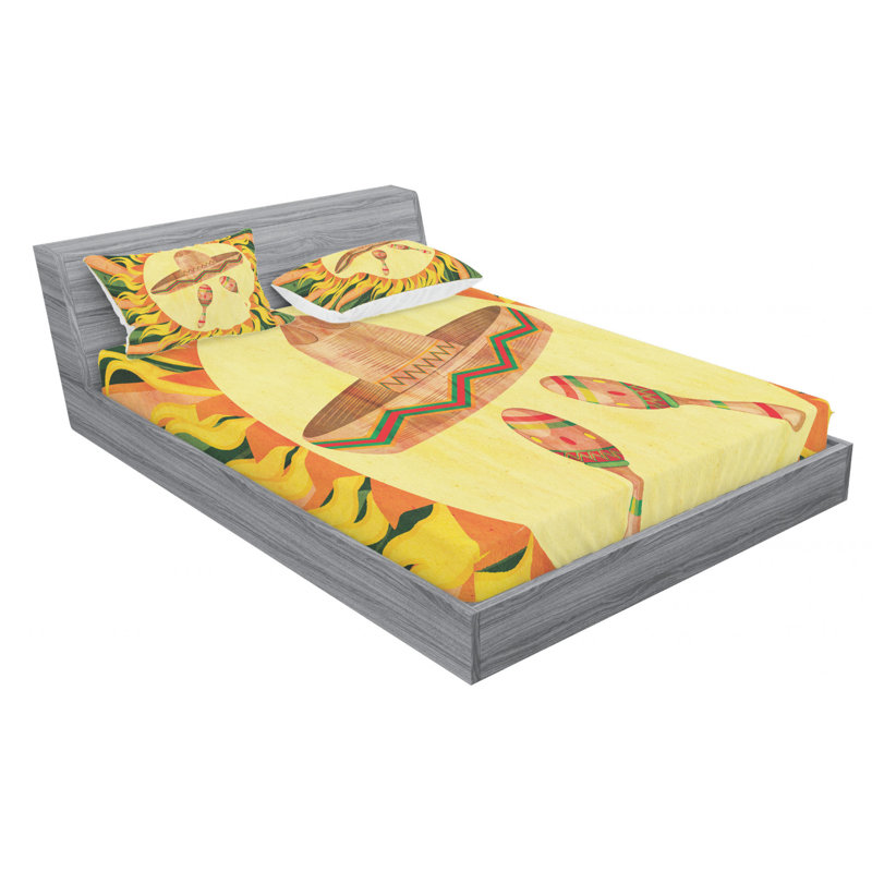 Microfiber Sheet Set, Queen Sheet Set with Fitted Sheet