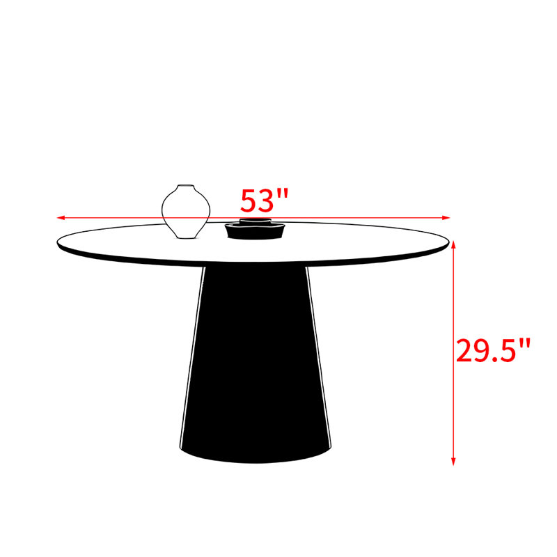 Udella, 29.5"H x 53"L x 53"W