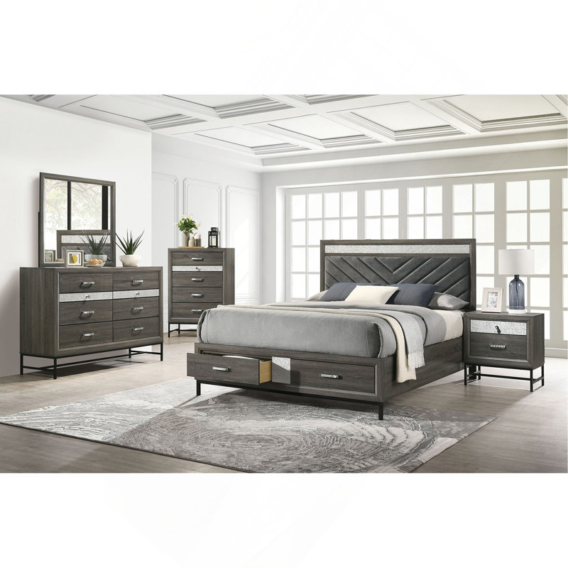 Commode de style contemporain 4 tiroirs 1pc