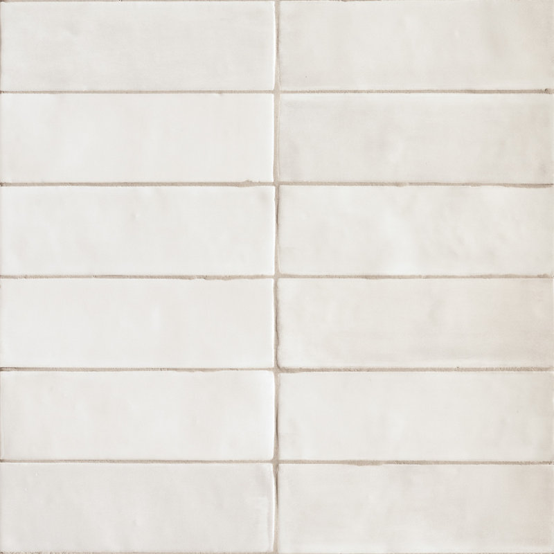 Blanc italien glacé mat blanc 2 x 6,5