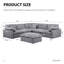  Canapé modulaire en forme de U avec repose-pieds amovible Aldora-441377042