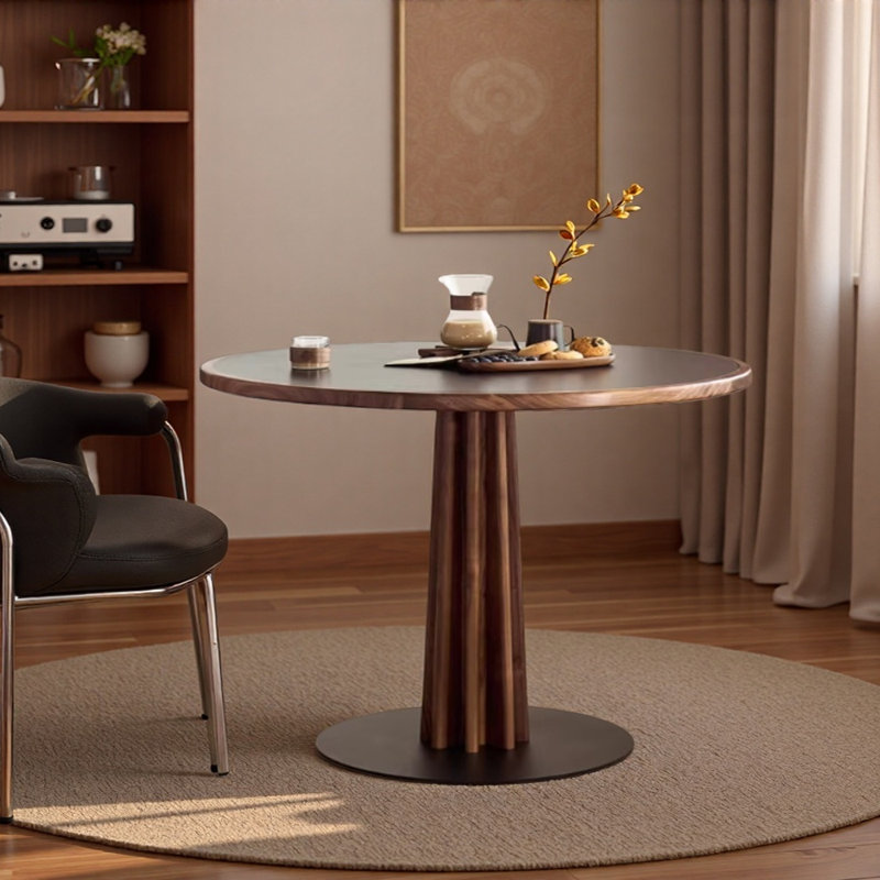 Table haut de gamme en noyer américain, H 29,52 po x L 47,24 po x l 47,24 po