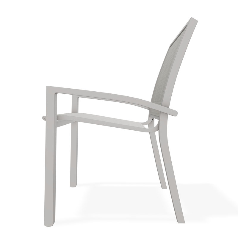 Kendall Outdoor Dining Chair, Smoke, Warm Gray