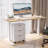 3-Drawer Vertical Filing Cabinet Rolling Wood Mobile File Cabinets Under Desk For Home Office With Casters-481628952