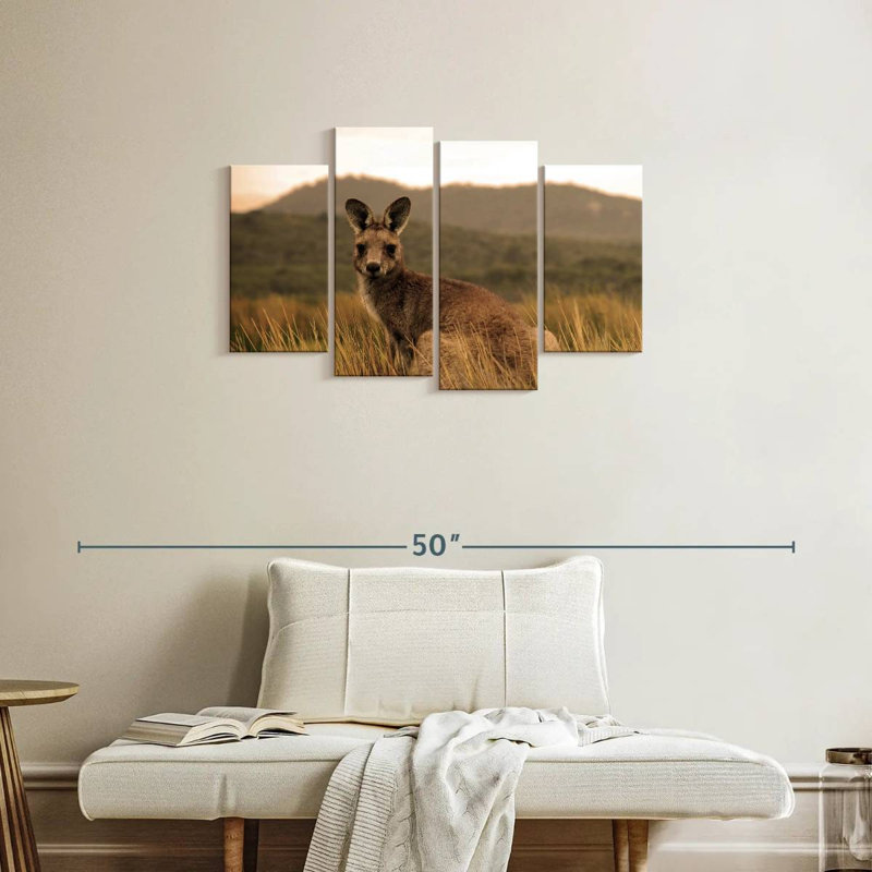 Brampt Wild Kangaroo, 22" H x 36" W