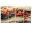 Branche de fleur d'oranger sur Golden River I - ensemble de décoration murale cerisier en fleurs-1178373558