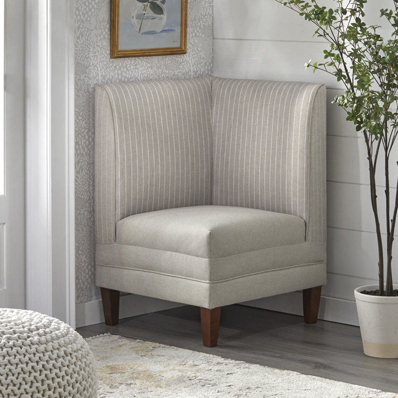 Cariana Upholstered Accent Chair, Beige Stripe/Beige