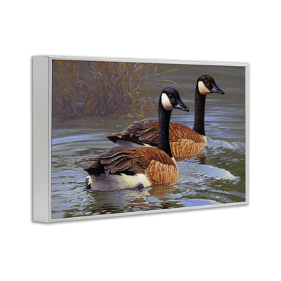 Backwater Canada Geese Giclee Art by Rod Lawrence