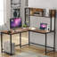 L-Shaped Metal Base Writing Desk-21018368