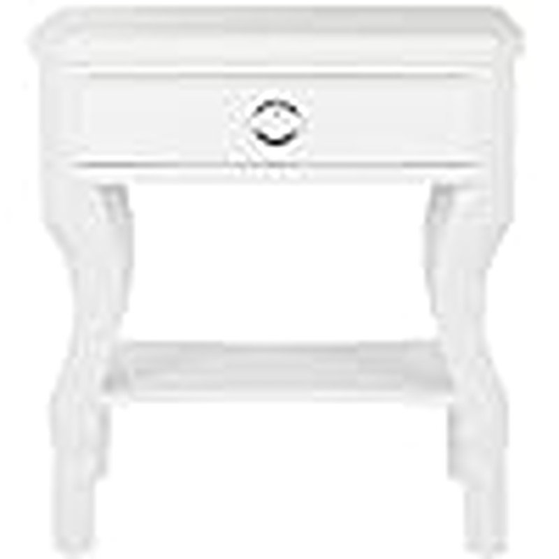 Table de chevet 24 po Elegant Desirat, Blanc