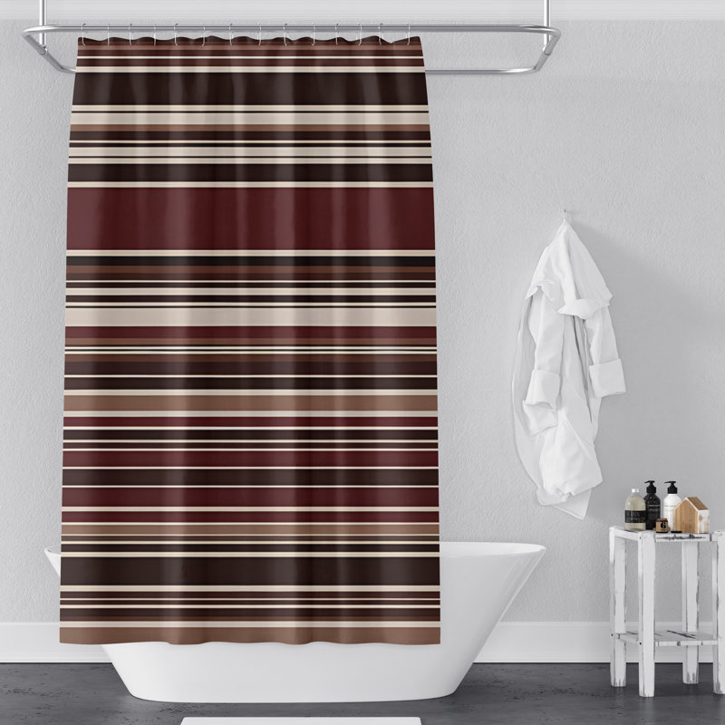 Haberlin Striped Shower Curtain, 93" H x 70" W