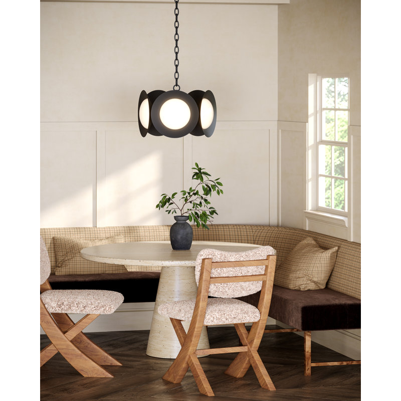 Cleo 5 - Light LED Chandelier, Black, Black