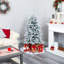 Sapin de Noël artificiel en flocage de PVC artificiel blanc et pin 5 pi