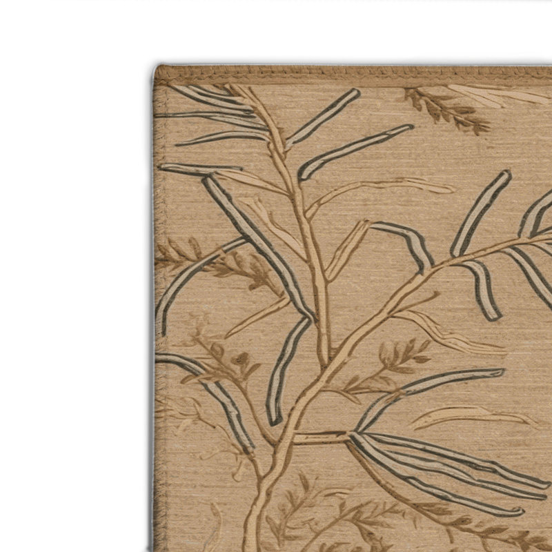 Tapis beige d'intérieur et d'extérieur Nature, Rectangle 4pi x 6 pi