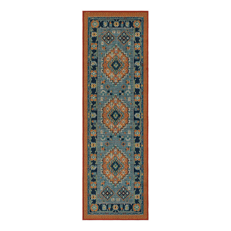 Tapis intérieur / extérieur Felipe Marlenia, Tapis de couloir 2 pi x 6 pi 1 po