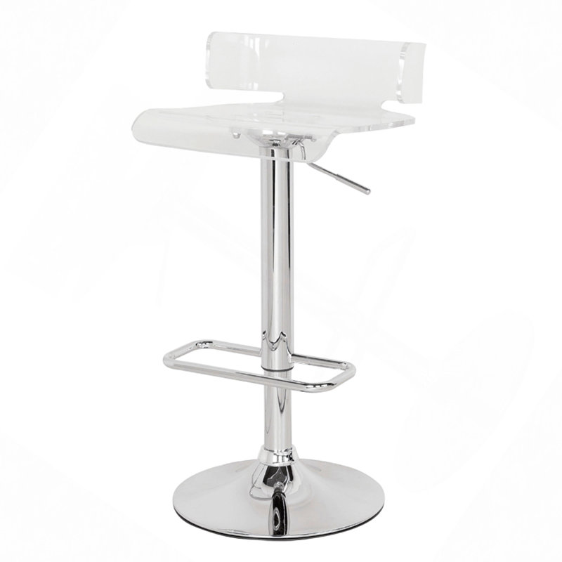 Tabouret pivotant réglable, Blanc