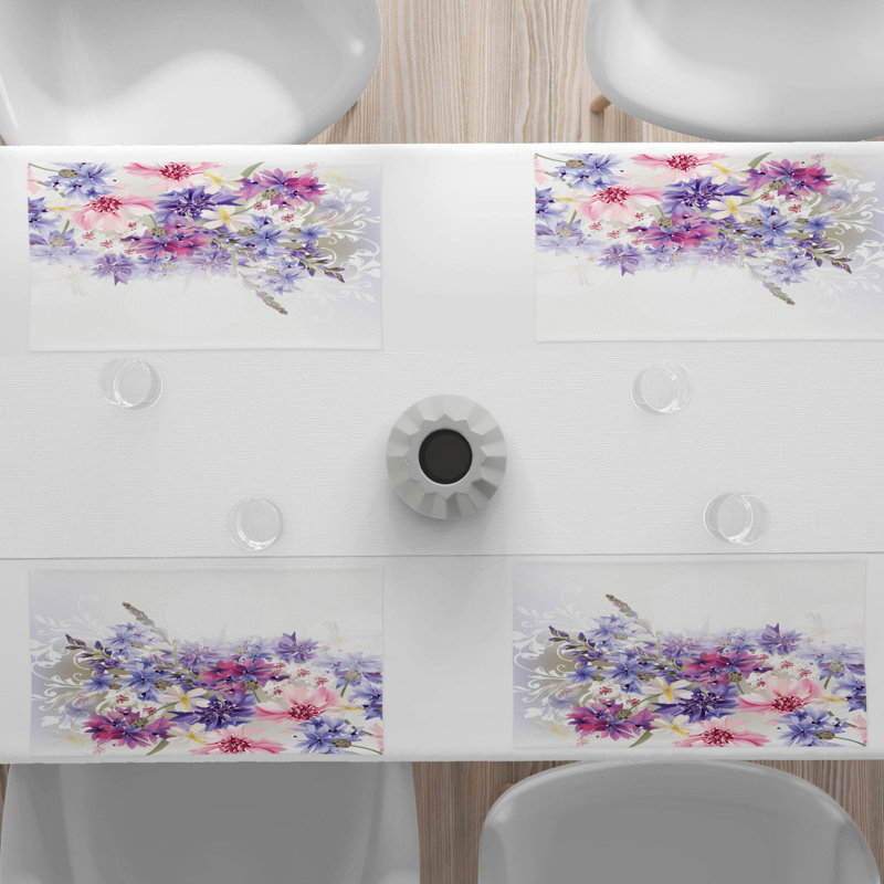 Polyester Floral Rectangle Placemat