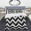 Ensemble de housse de couette noir et blanc à chevrons Flow III-109148439