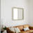 Rowel 30.2'' Square Gold Metal Frame Wall Mirror, Modern Decorative Accent Mirror