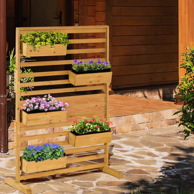 Support à treillis autoportant pour plantes - 5 boîtes suspendues pour la tranquillité et l'élégance extérieures Véranda, patio, jardin, balcon Rehaussez votre décor