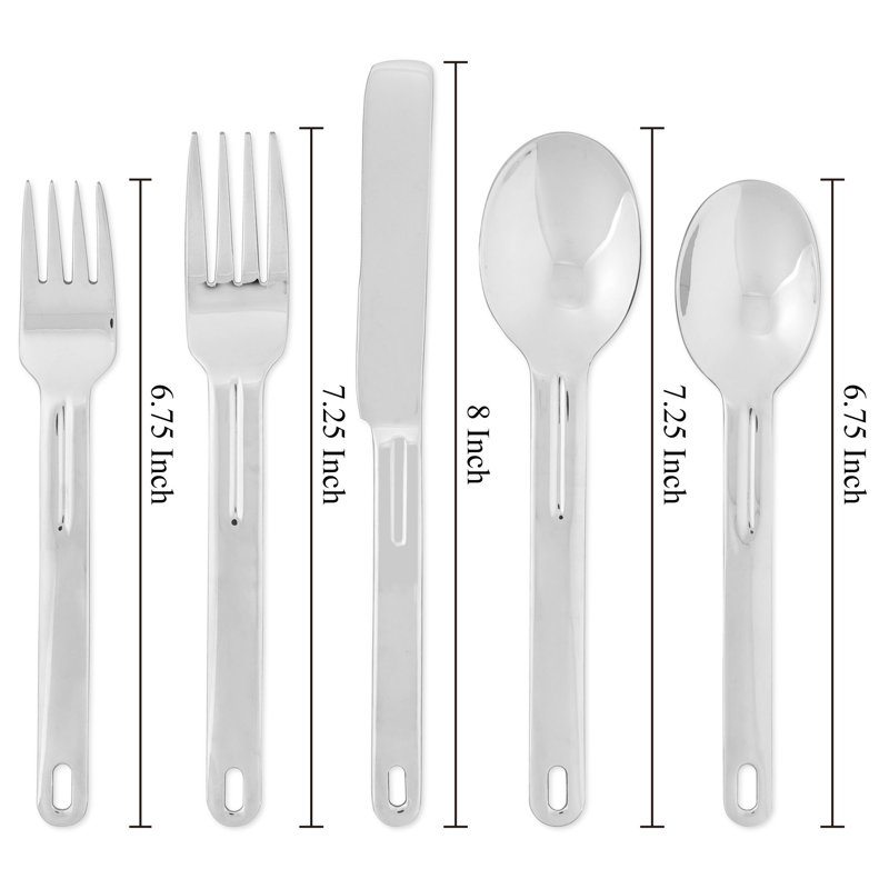 Latitude Run® Stainless Steel Flatware Set - Service for 8