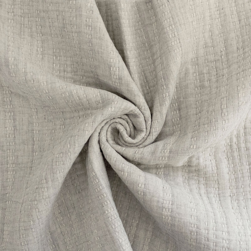 Natural Melange Twin Cotton Linen Split Corner Bed Skirt