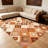 Dusty Lavender Suede Triangle carpet-easy to clean, machine-washable, soft and comfortable; suitable for door mats, kitchens, living rooms, bedrooms, corridors, and laundry areas. Easy to clean, durable carpet for home decoration.-129515294