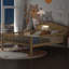 Lit avec rangement et tête de lit en forme de maison, DEL-1393041921-1393041927