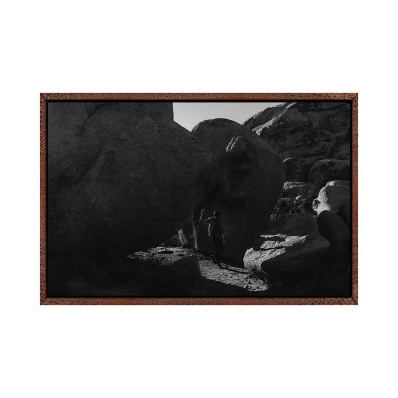 Joshua Tree Explorer by Bethany Young - Print on Canvas, 45.72cm H x 66.04cm W x 3.81cm D, Classic Brown Wood Framed