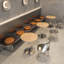 Banc de restaurant moderne de style industriel