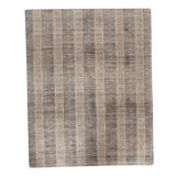 Hand Woven Silk and Wool Striped Area Rug