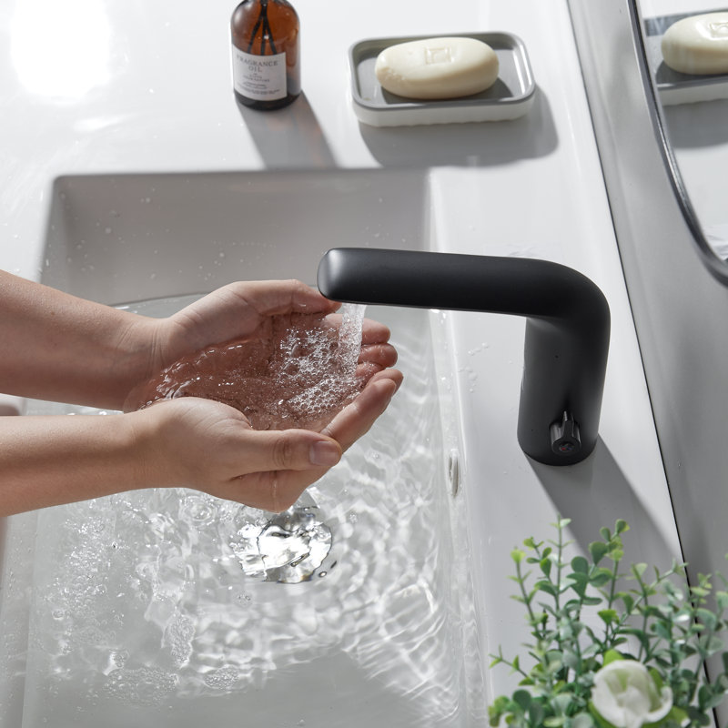 Forious® Ultra Touchless Bathroom Sink Faucet, Motion Automatic Sensor Faucet, Matte Black
