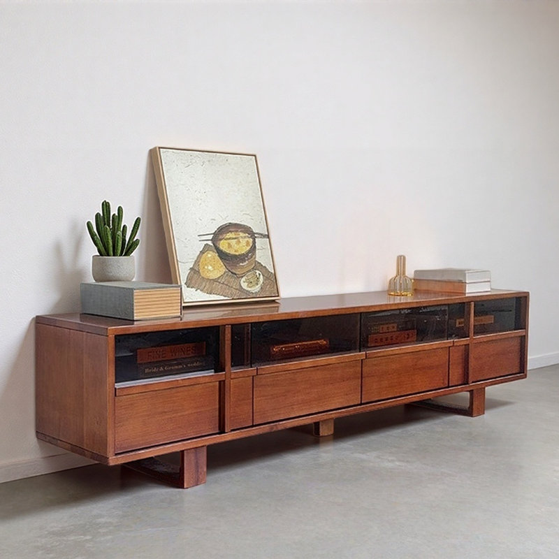Retro Solid Wood TV Cabinet